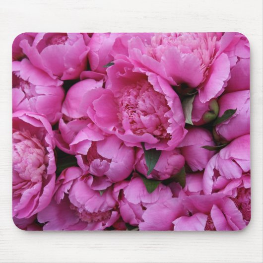 Lush Pink Peony Flowers Muismat (Voorkant)
