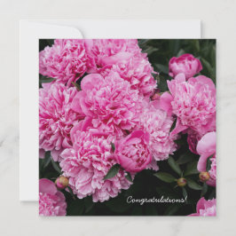 Lush Pink Peony Garden Floral Fine Art Feestdagenkaart