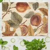 Lush Plums & Fig Leaves Kitchen Towel | Elegant Theedoek (Gevouwen)