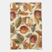 Lush Plums & Fig Leaves Kitchen Towel | Elegant Theedoek (Verticaal)