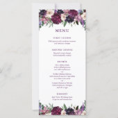 Lush Purple Flowers | Menu Romantic Wedding (Voorkant)