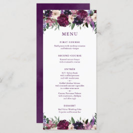 Lush Purple Flowers | Menu Romantic Wedding