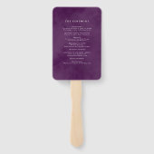 Lush Purple Flowers | Romantic Wedding Programme H Handwaaier (Achterkant)