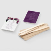 Lush Purple Flowers | Romantic Wedding Programme H Handwaaier (Niet-gemonteerd)