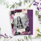 Lush Purple Flowers | Romantisch Afstuderen Foto: Aankondiging