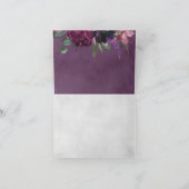 Lush Purple Flowers | Romantisch huwelijk Bedankkaart (Binnen)