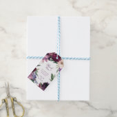 Lush Purple Flowers | Romantisch huwelijk Cadeaulabel (Met Touw)