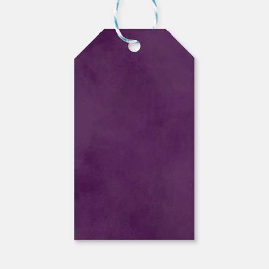 Lush Purple Flowers | Romantisch huwelijk Cadeaulabel (Achterkant)