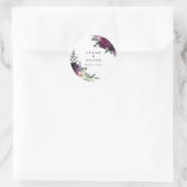 Lush Purple Flowers | Romantisch huwelijk Ronde Sticker (Tas)