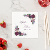 Lush Purple Flowers | Romantisch huwelijk Servet (Insitu)