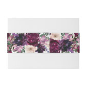 Lush Purple Flowers | Romantisch huwelijk Uitnodigingen Wikkel (Achterkant Voorbeeld)