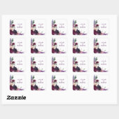 Lush Purple Flowers | Romantisch huwelijk Vierkante Sticker (Vel)