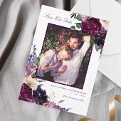 Lush Purple Flowers | Romantische foto bespaart on Aankondiging