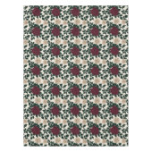 Lush Red And Burgundy Roses With Dark Green Leaves Tafelkleed (Voorkant)