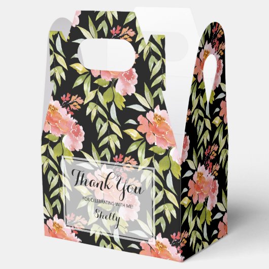 Lush Red Floral Greenery Bedankt Bedankdoosjes (Geopend)