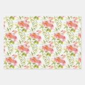 Lush Red Floral Greenery Inpakpapier Vel (Voorkant 3)