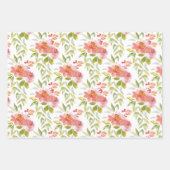 Lush Red Floral Greenery Inpakpapier Vel (Voorkant 2)