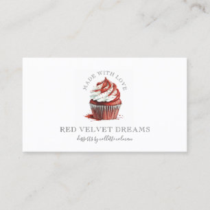 Lush Red Velvet Cupcake Pastry Chef Visitekaartje