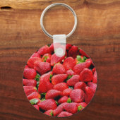 Lush Ripe Strawberries Sleutelhanger (Voorkant)