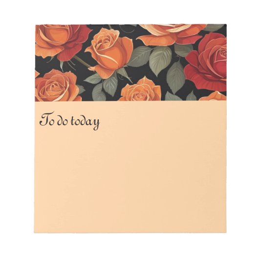 Lush rozen pattern notitieblok (Voorkant)