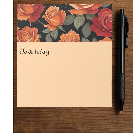 Lush rozen pattern notitieblok