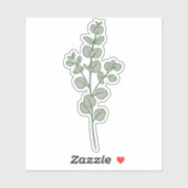 Lush Sage Green Eucalyptus Botanical Aesthetic Sticker (Vel)