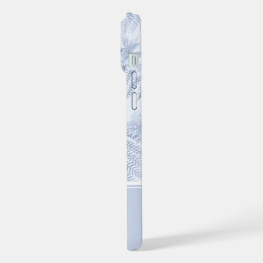 Lush Serene Blauwe Varen Monogram Initialen iPhone Hoesje (Linkerkant)