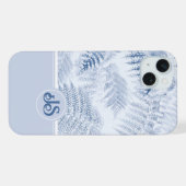 Lush Serene Blauwe Varen Monogram Initialen iPhone Hoesje (Achterkant horizontaal)