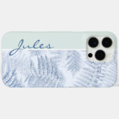 Lush Serene Blue Ferns op groen Case-Mate iPhone Case (Achterkant (horizontaal))