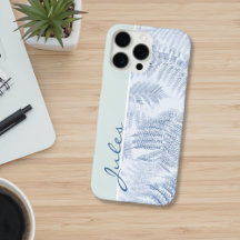 Lush Serene Blue Ferns op groen