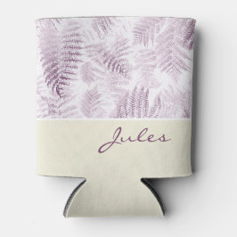 Lush Serene Pink Ferns op Yellow Blikjeskoeler