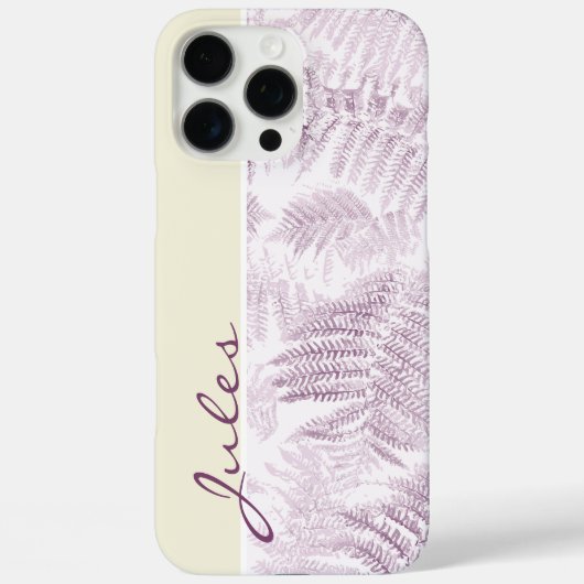 Lush Serene Pink Ferns op Yellow Case-Mate iPhone Case (Achterkant)