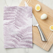 Lush Serene Pink Ferns op Yellow Theedoek (Quarter Fold)