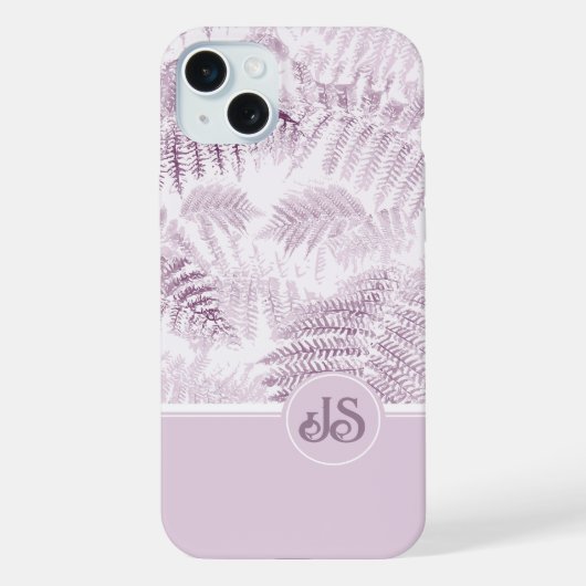 Lush Serene Roze Varen Monogram Initialen iPhone Hoesje (Achterkant)