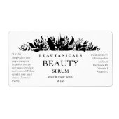 Lush Silhouette Black en White Serum Labels (Voorkant)