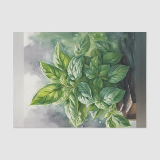 Lush Spring Basil Decoupage Papier (Voorkant)