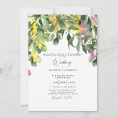 Lush Summer Greenery Wildflower Wedding Kaart (Voorkant)