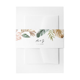 Lush Tropical Belly Band - Portret 2 x 11,5 inch Uitnodigingen Wikkel