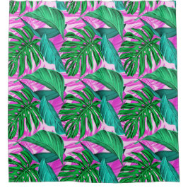 Lush Tropical Foliage Shower Curtain Douchegordijn