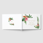 Lush Tropical Garden Flowers Bloom Bautizo Gastenboek (Volledig)