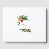 Lush Tropical Garden Flowers Bloom Bautizo Gastenboek (Achterkant)