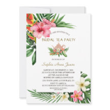 Lush Tropical Garden Flowers Bridal Tea Party