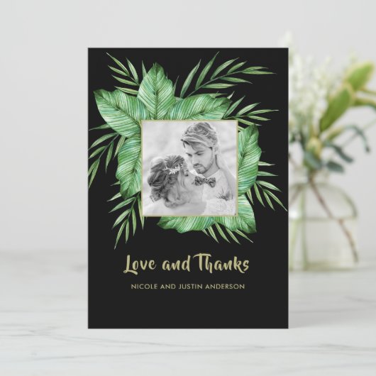 Lush Tropical Greenery Foto bedankt (Staand voorkant)