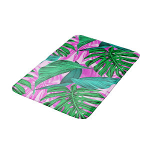 Lush Tropical Island Foliage Bath Mat