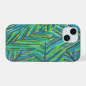 Lush Tropical Nights iPhone 15 Case (Achterkant horizontaal)