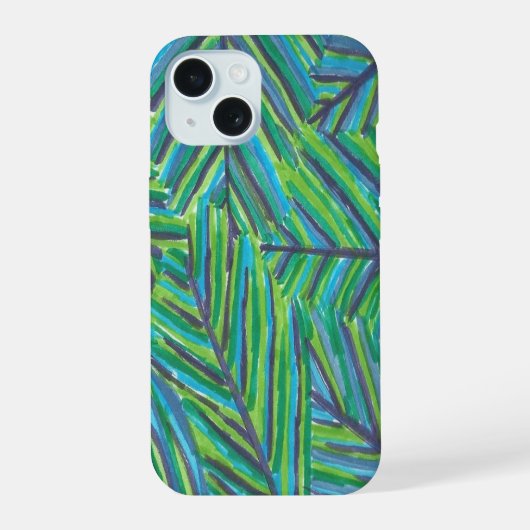 Lush Tropical Nights iPhone 15 Case (Achterkant)