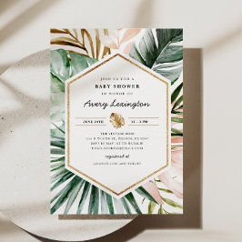 Lush Tropics Baby shower Invitation Kaart