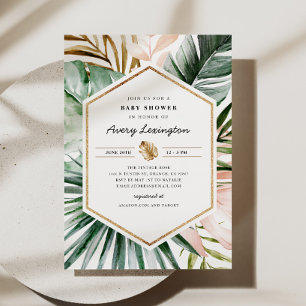 Lush Tropics Baby shower Invitation Kaart