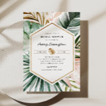 Lush Tropics Bridal Shower Invitation Kaart<br><div class="desc">Het Collectie Lush Tropics, een prachtig en modern collectie met handbeschilderde tropische groen, inclusief waterverf monstera en palmbladeren. Het kleurenpalet is absoluut verbluffend, met zachte groenen, een delicate brij en elegant goud dat een perfecte tropische zomersnavel creëer. Elk element wordt delicaat geschilderd met waterverven, die een prachtig natuurlijk gevoel aan...</div>