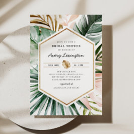 Lush Tropics Bridal Shower Invitation Kaart